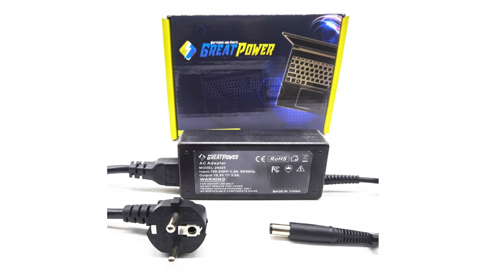 Alimentatore caricabatteria HP Pavilion DV3 DV4 DV5 DV7 CQ40 CQ45 CQ50 CQ60 CQ61